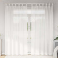 Voile Vorhänge mit Schlaufen 2 Stk. Weiß 140x245 cm