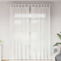 Voile Vorhänge mit Schlaufen 2 Stk. Weiß 140x260 cm