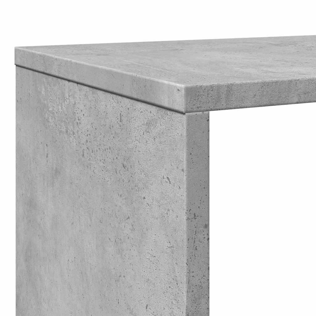 Bücherregal Betongrau 132x29x141,5 cm Holzwerkstoff