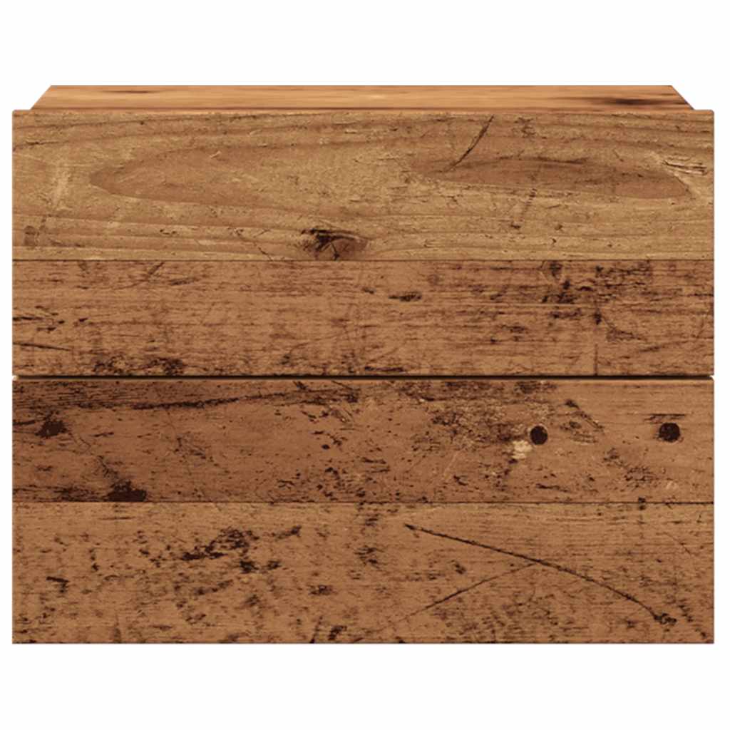 Wand-Nachttische 2 Stk. Altholz-Optik 40x32x30 cm