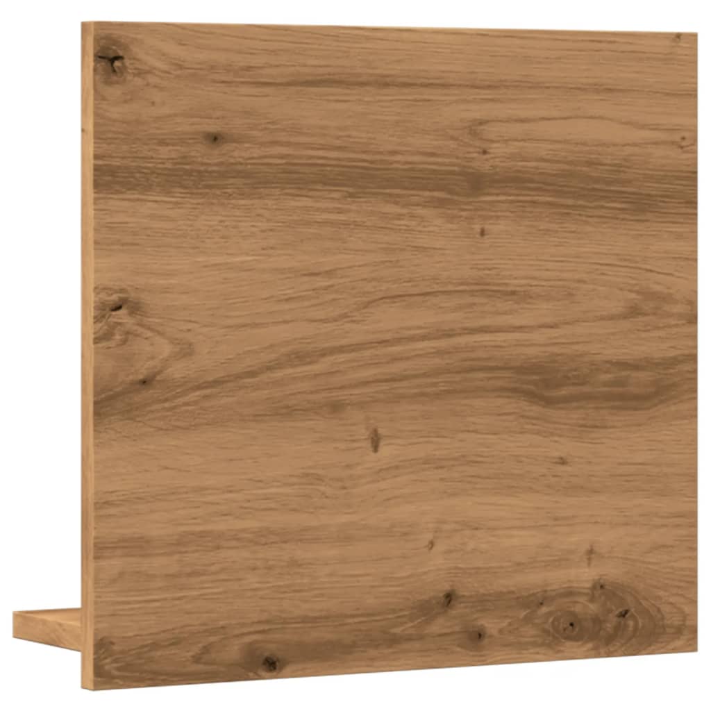 Badspiegel mit Ablage Artisan-Eiche 40x11x37 cm Holzwerkstoff