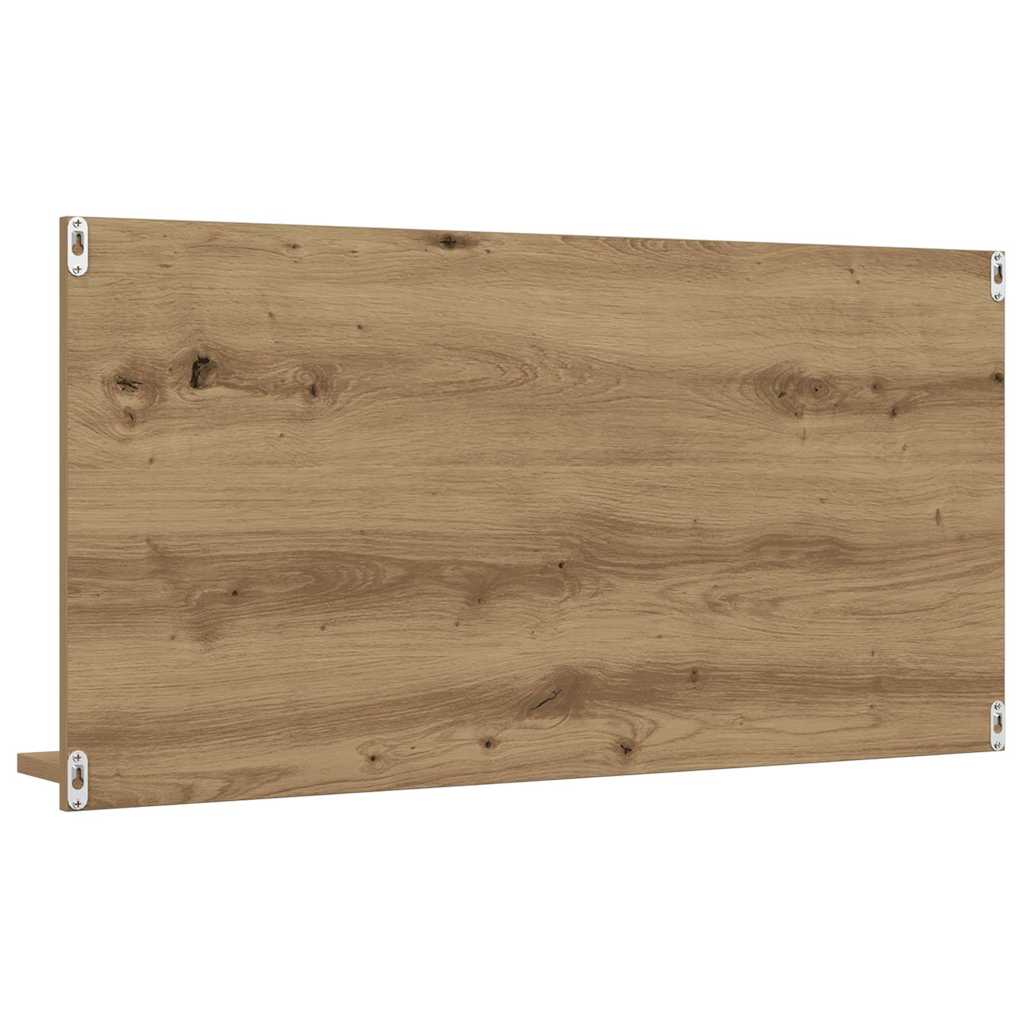 Badspiegel mit Ablagen Artisan-Eiche 90x11x45 cm Holzwerkstoff