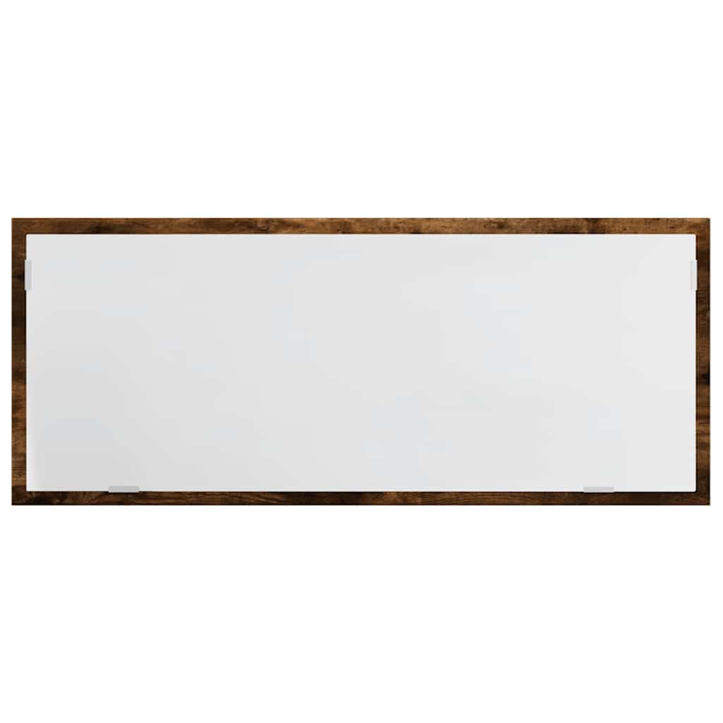 LED-Badspiegel Räuchereiche 100x8,5x37 cm Holzwerkstoff