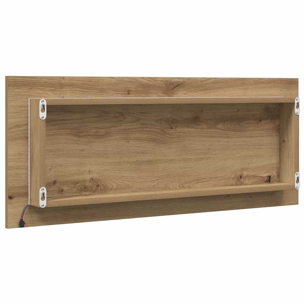 LED-Badspiegel Artisan-Eiche 100x8,5x37 cm Holzwerkstoff