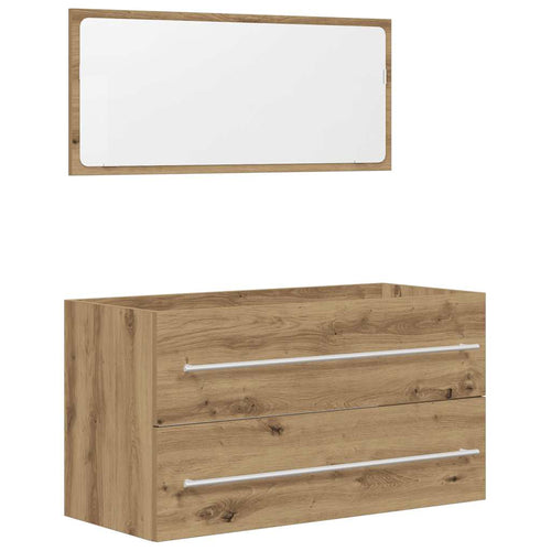 2-tlg. Badmöbel-Set Artisan-Eiche Holzwerkstoff