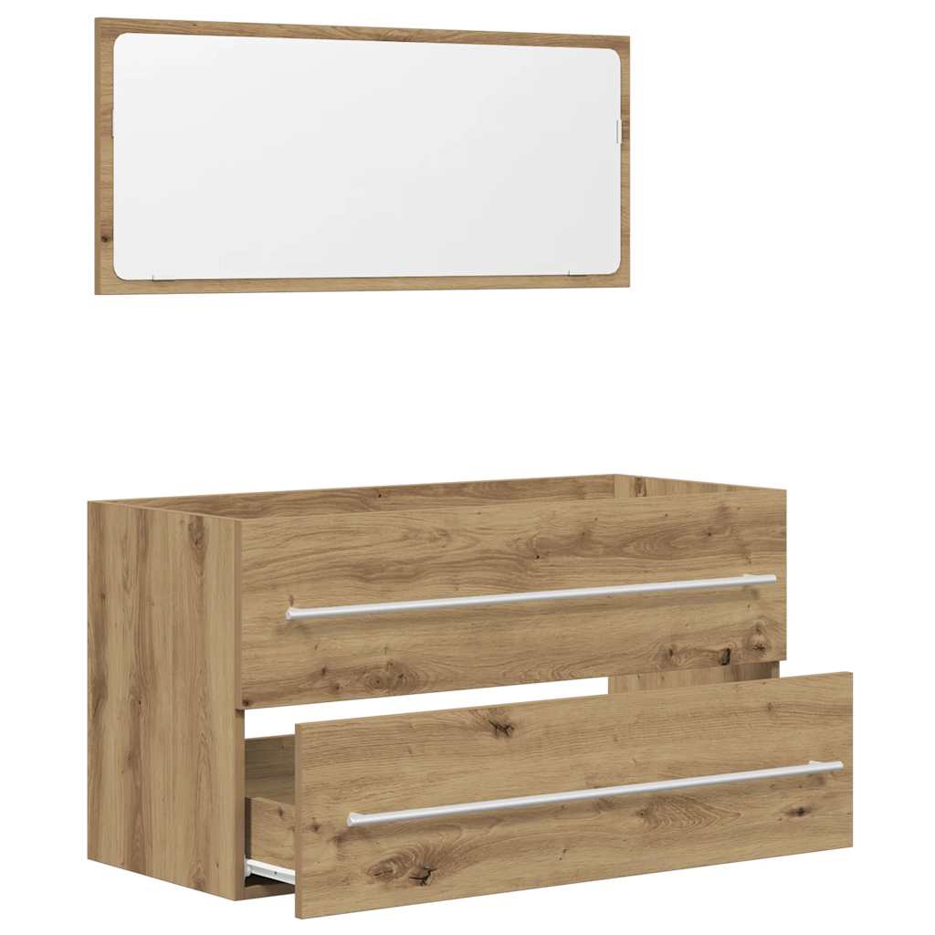 2-tlg. Badmöbel-Set Artisan-Eiche Holzwerkstoff