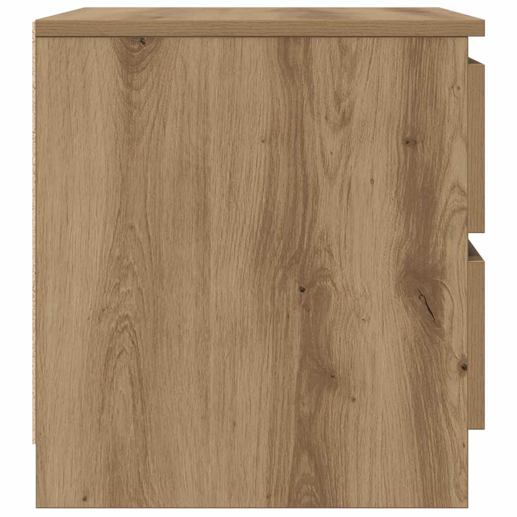 Nachttische 2 Stk. Artisan-Eiche 50x40x43,5 cm Holzwerkstoff
