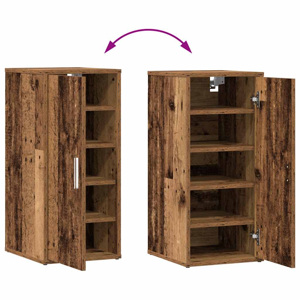 Schuhschrank Altholz-Optik 32x35x70 cm Holzwerkstoff