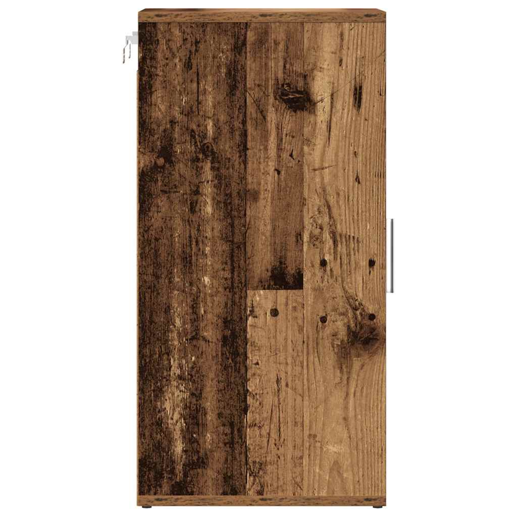 Schuhschränke 2 Stk. Altholz-Optik 32x35x70 cm Holzwerkstoff