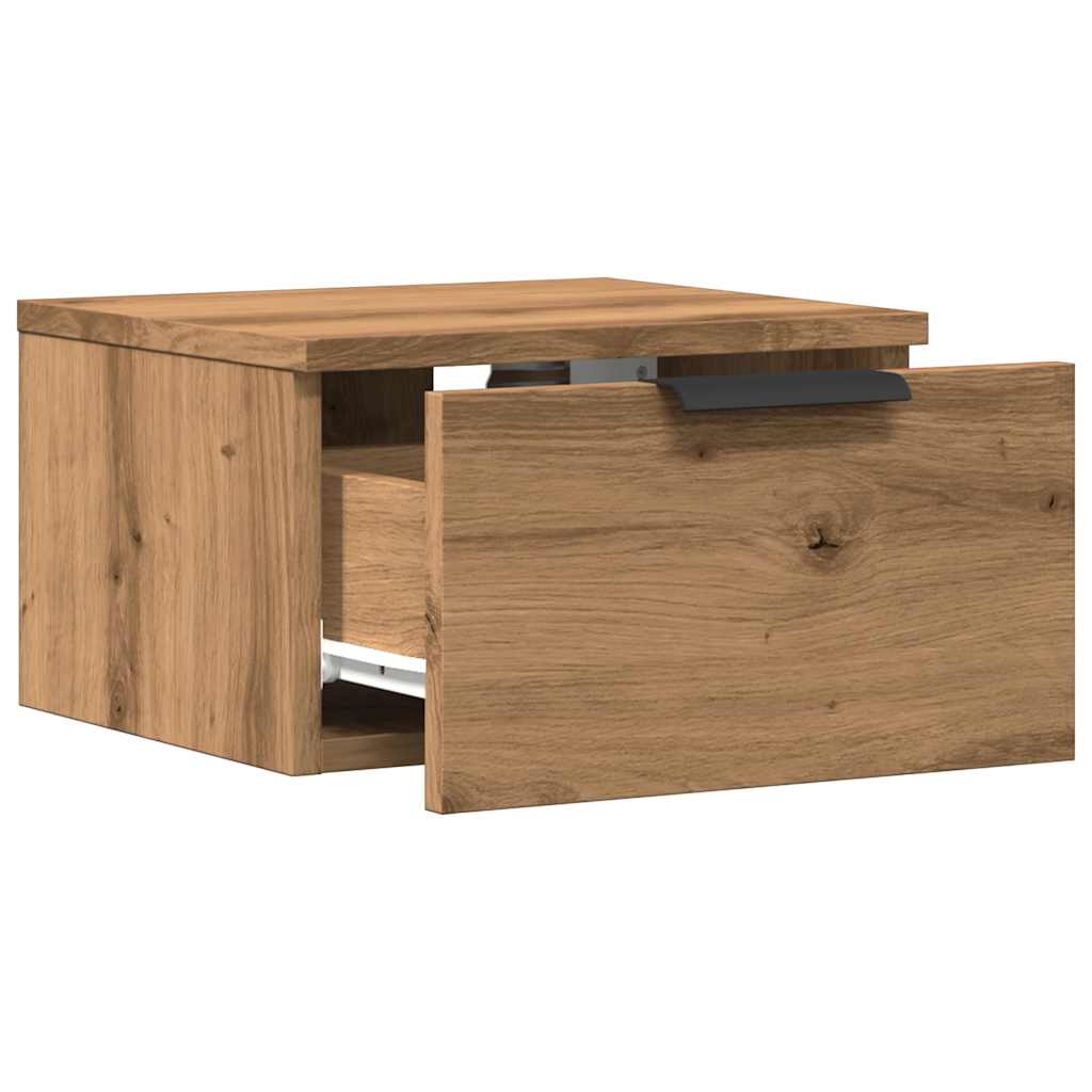 Wand-Nachttische 2 Stk. Artisan-Eiche 34x30x20 cm