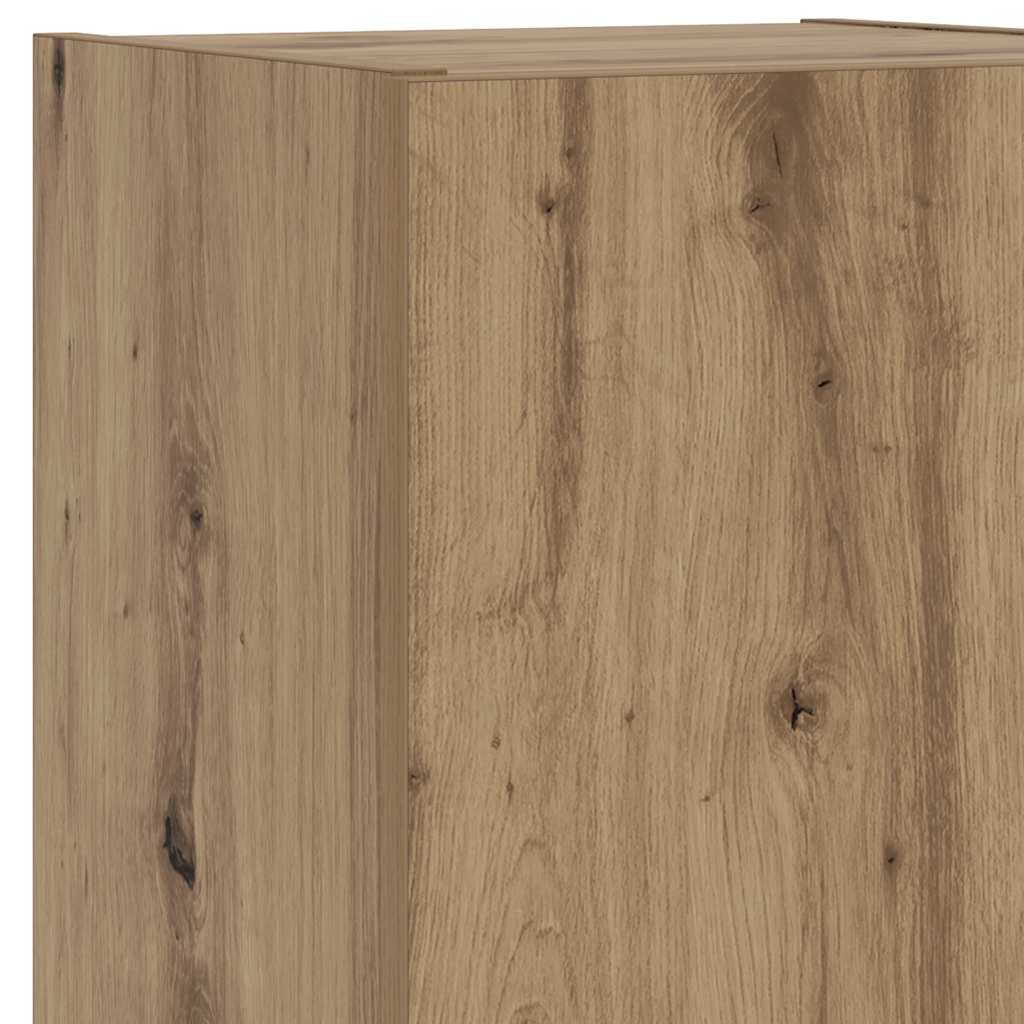 TV-Schrank mit LED-Leuchten Artisan-Eiche 30,5x30x102 cm