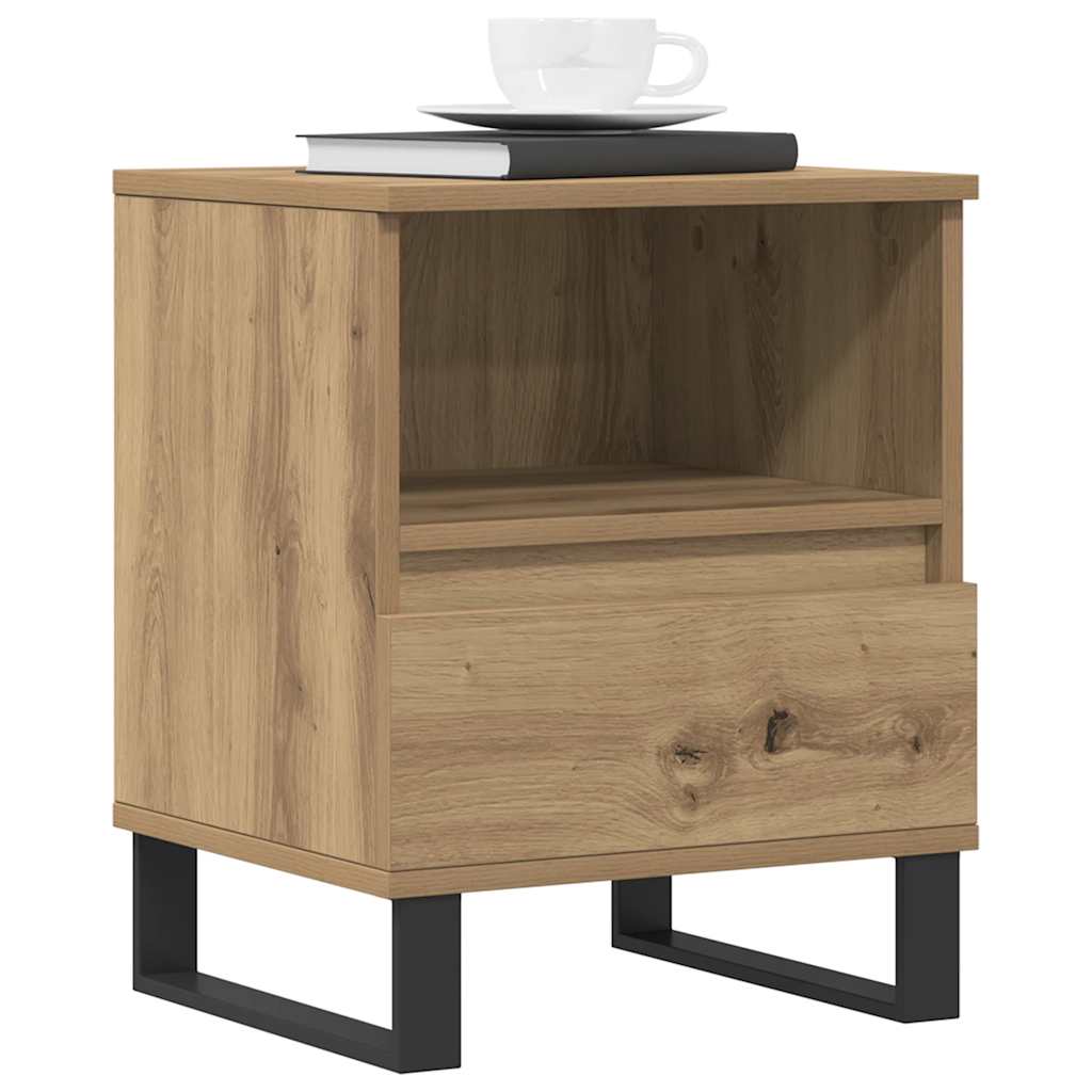 Nachttische 2 Stk. Artisan-Eiche 40x35x50 cm Holzwerkstoff
