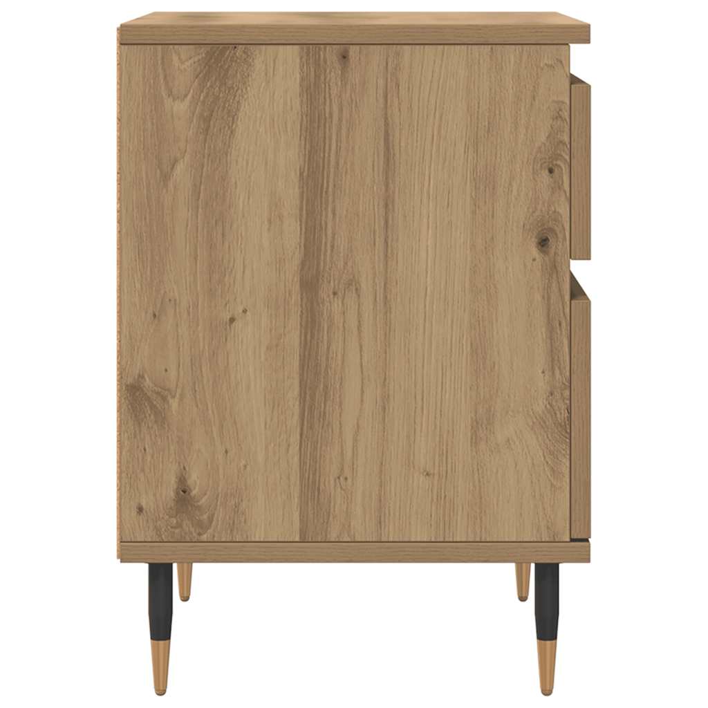 Nachttische 2 Stk. Artisan-Eiche 40x35x50 cm Holzwerkstoff