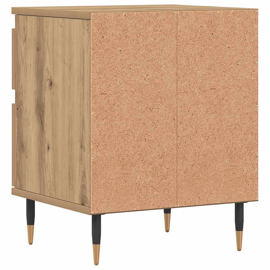Nachttische 2 Stk. Artisan-Eiche 40x35x50 cm Holzwerkstoff