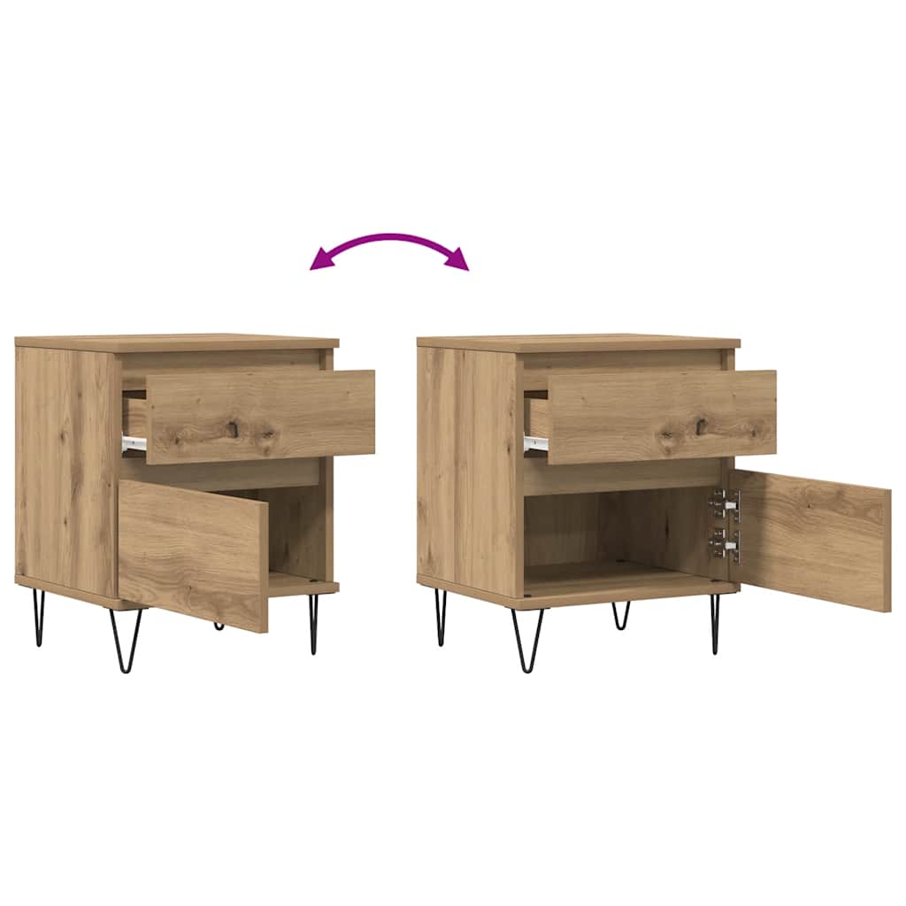 Nachttisch Artisan-Eiche 40x35x50 cm Holzwerkstoff
