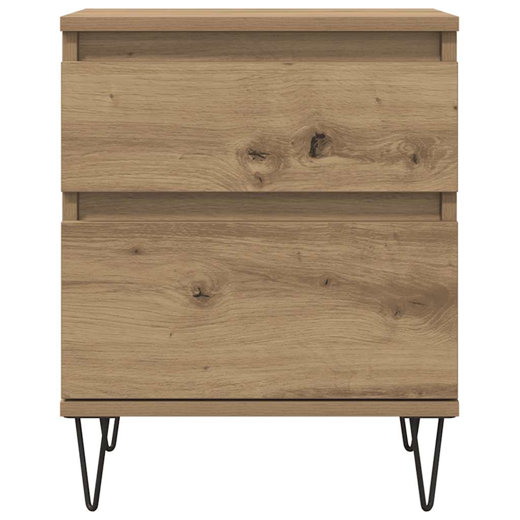 Nachttische 2 Stk. Artisan-Eiche 40x35x50 cm Holzwerkstoff