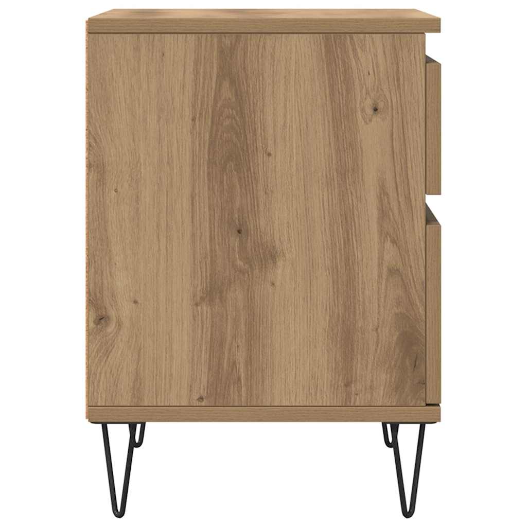 Nachttische 2 Stk. Artisan-Eiche 40x35x50 cm Holzwerkstoff