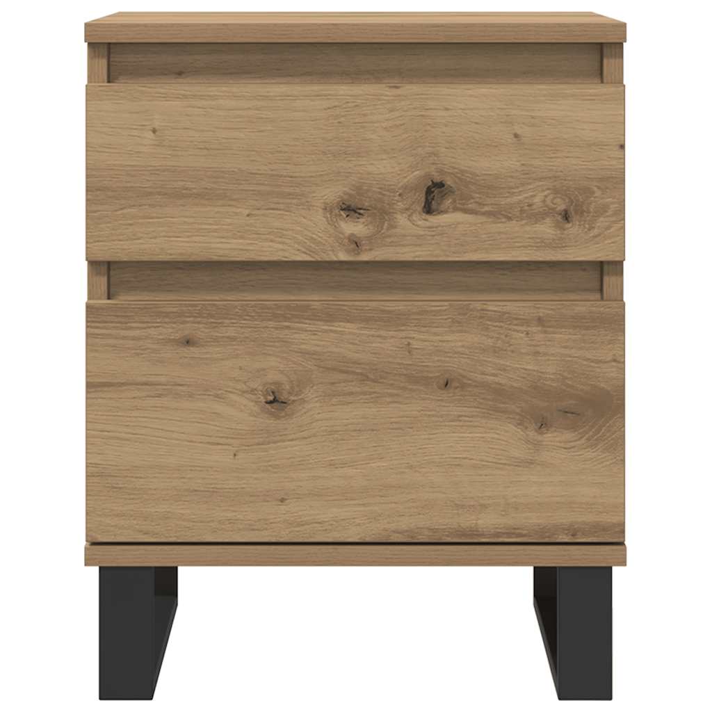 Nachttische 2 Stk. Artisan-Eiche 40x35x50 cm Holzwerkstoff