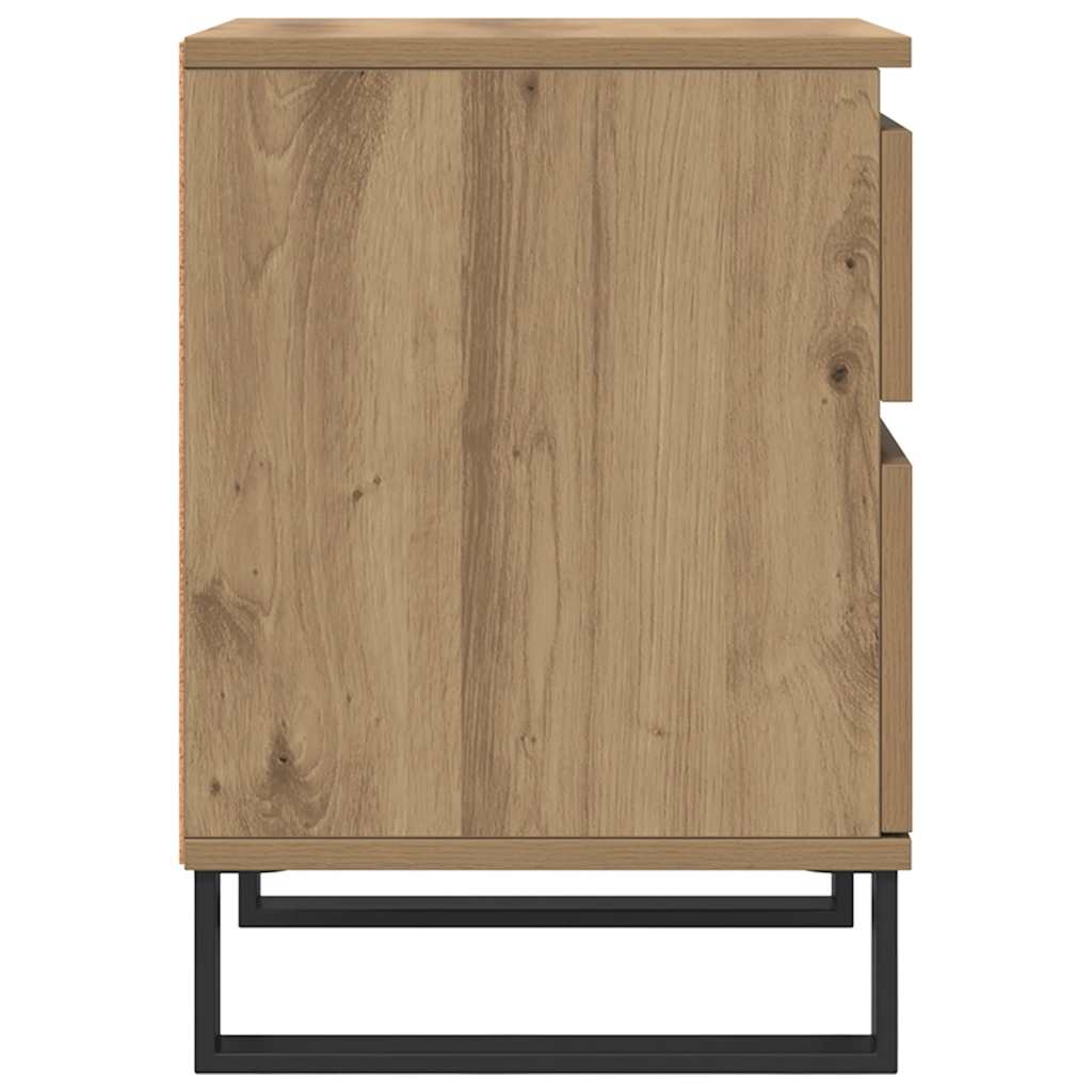Nachttische 2 Stk. Artisan-Eiche 40x35x50 cm Holzwerkstoff