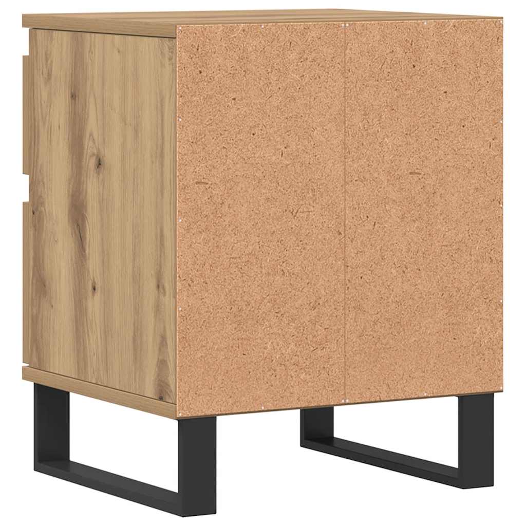 Nachttische 2 Stk. Artisan-Eiche 40x35x50 cm Holzwerkstoff