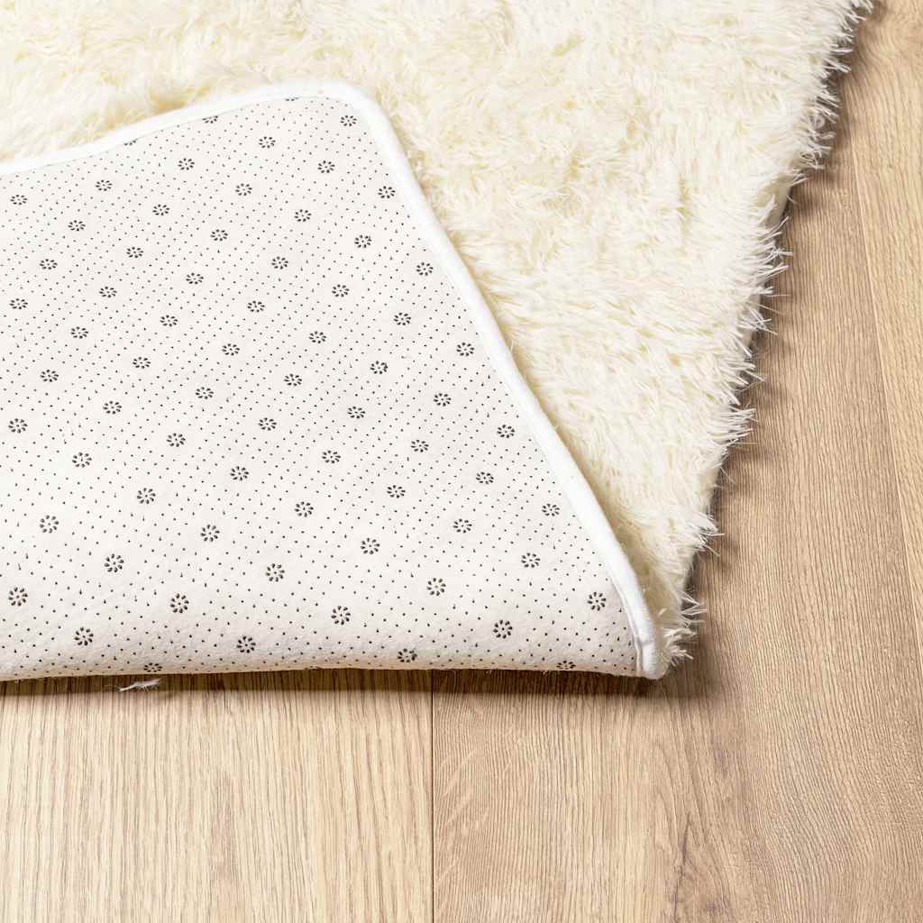 Teppich Shaggy Hochflor NAVARRA Creme 60x100 cm Polyester