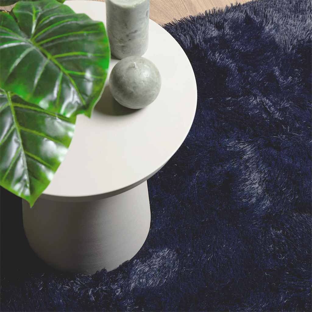 Teppich Shaggy Hochflor NAVARRA Marineblau 60x100 cm Polyester