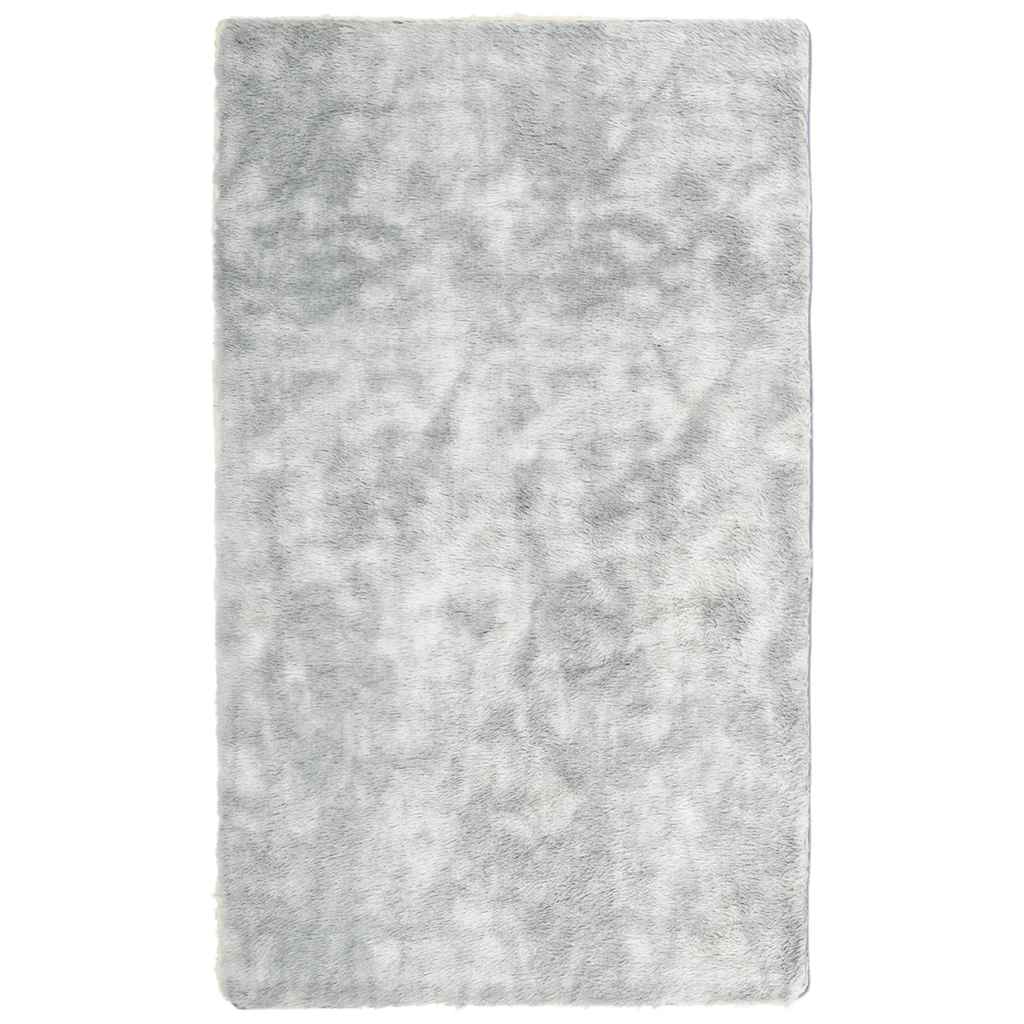 Teppich Shaggy Hochflor NAVARRA Silbergrau 60x100 cm Polyester