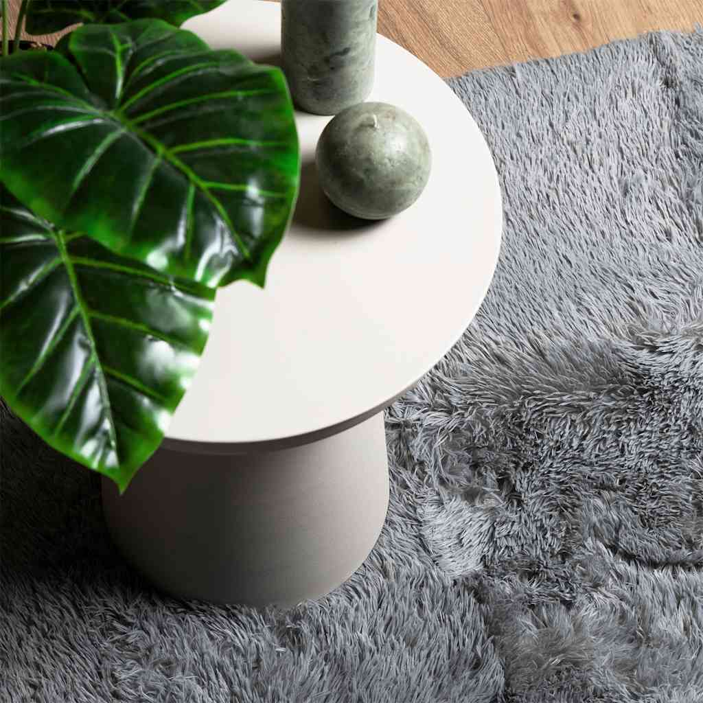Teppich Shaggy Hochflor NAVARRA Hellgrau 80x150 cm Polyester
