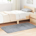 Teppich Shaggy Hochflor NAVARRA Hellgrau 80x150 cm Polyester