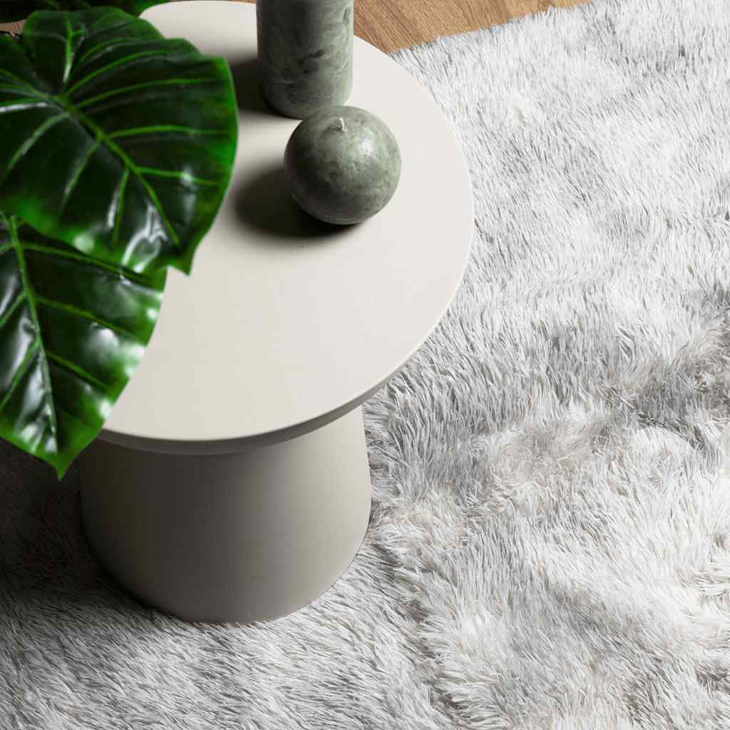 Teppich Shaggy Hochflor NAVARRA Silbergrau 80x150 cm Polyester