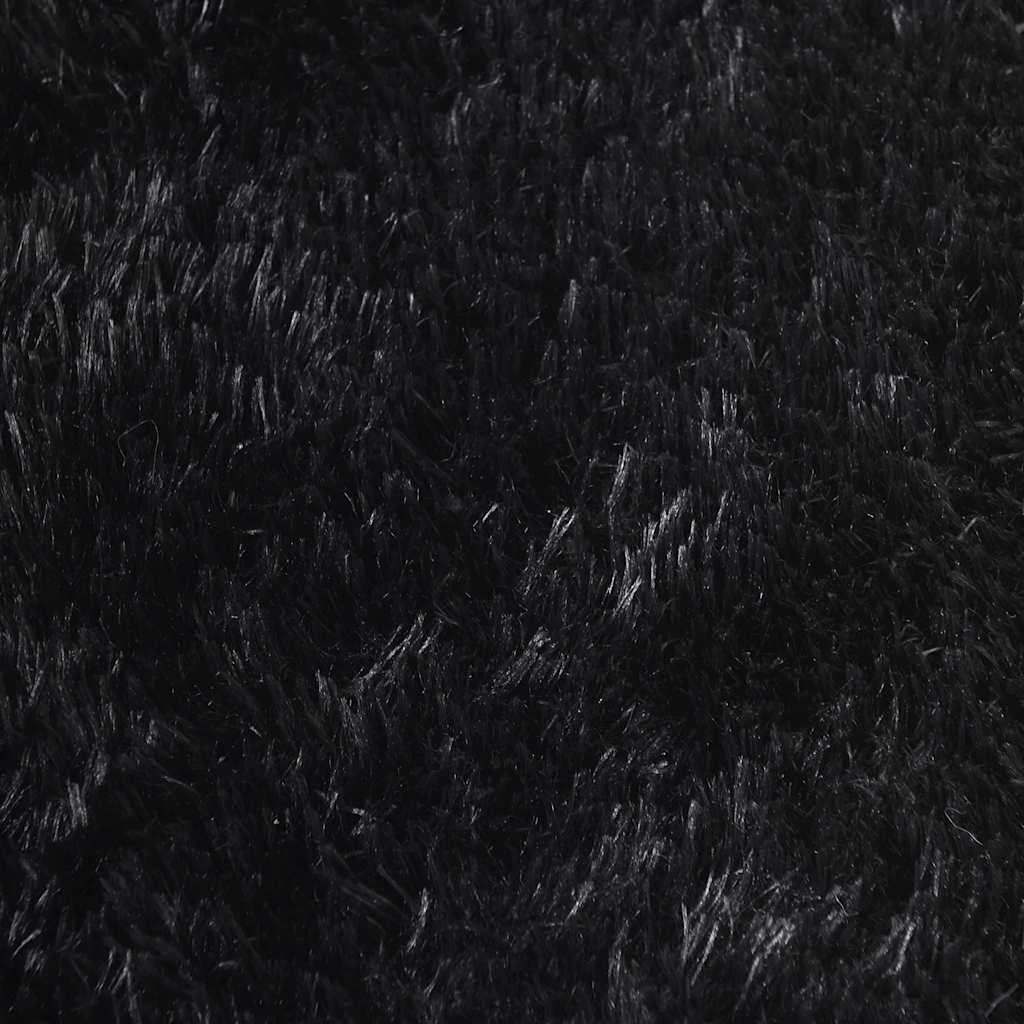Teppich Shaggy Hochflor NAVARRA Schwarz 120x170 cm Polyester