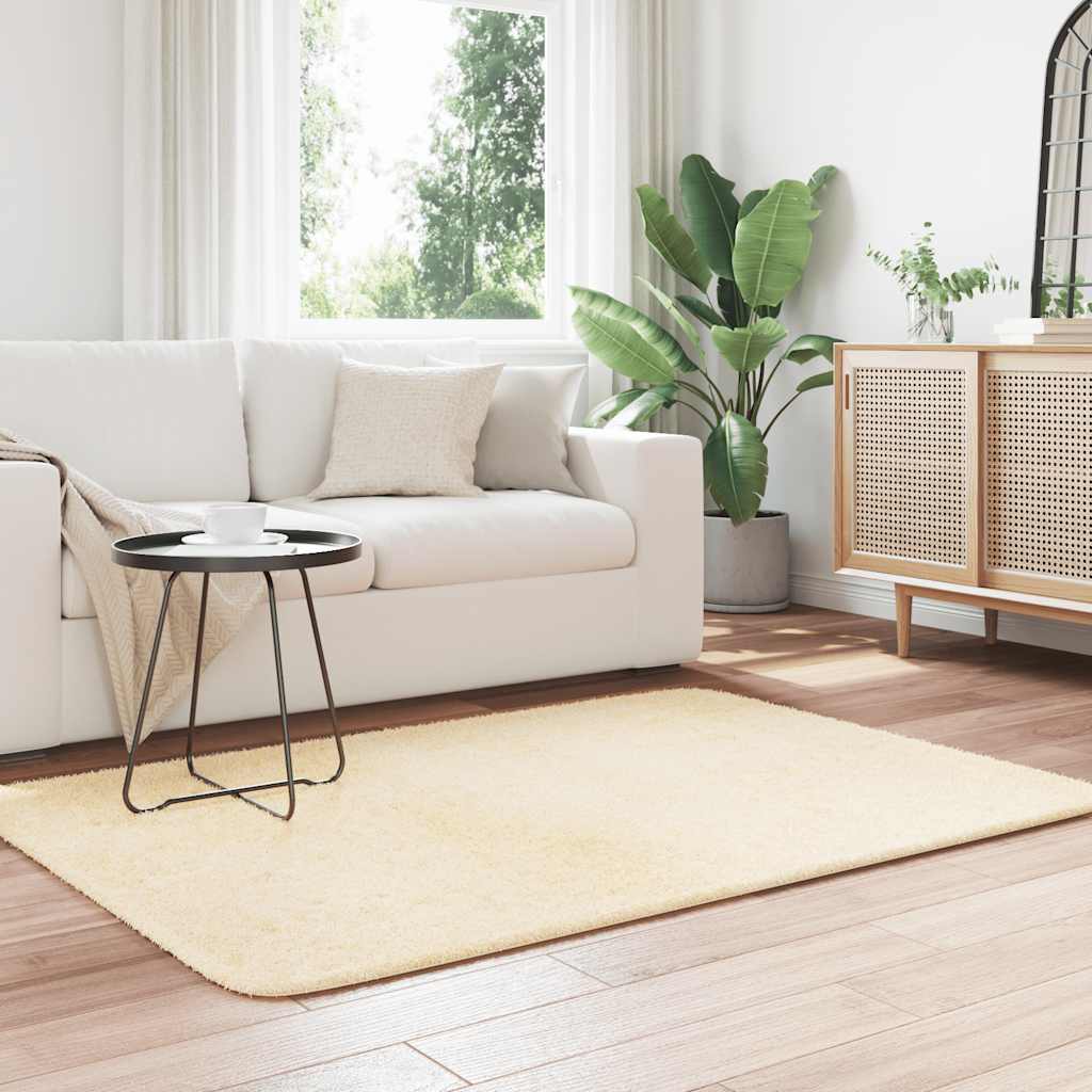 Teppich Shaggy Hochflor NAVARRA Creme 120x170 cm Polyester