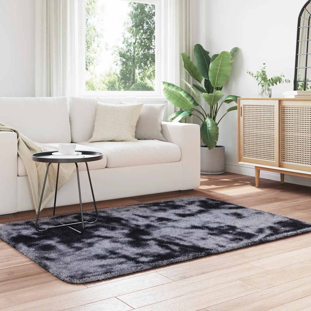 Teppich Shaggy Hochflor NAVARRA Dunkelgrau 120x170 cm Polyester