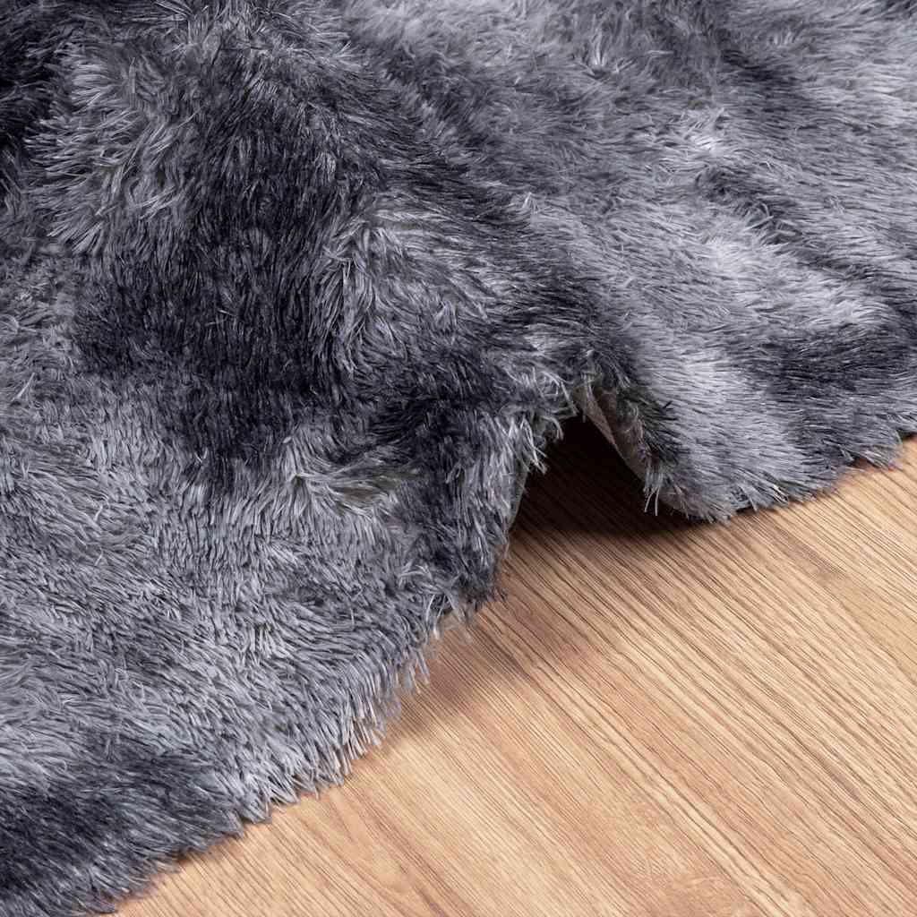 Teppich Shaggy Hochflor NAVARRA Dunkelgrau 120x170 cm Polyester