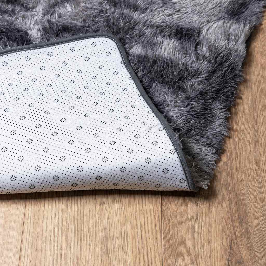 Teppich Shaggy Hochflor NAVARRA Dunkelgrau 130x200 cm Polyester