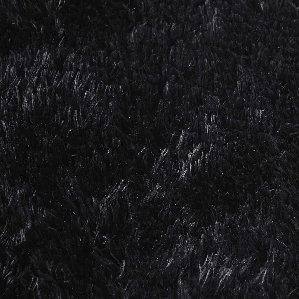 Teppich Shaggy Hochflor NAVARRA Schwarz 200x290 cm Polyester