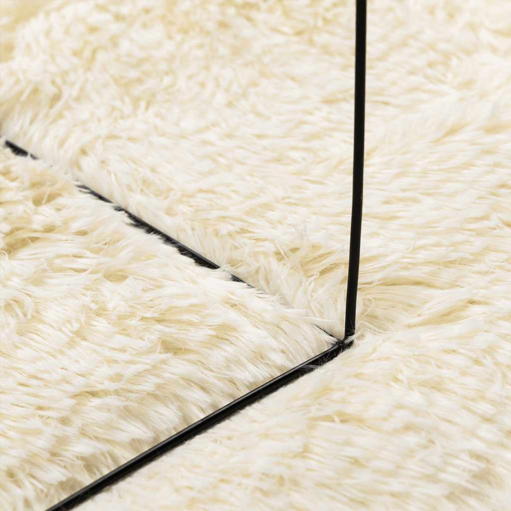 Teppich Shaggy Hochflor NAVARRA Creme 240x340 cm Polyester