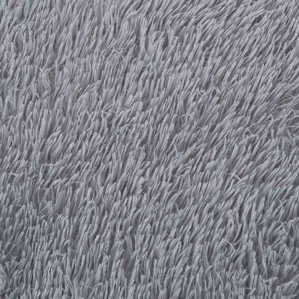 Teppich Shaggy Hochflor NAVARRA Hellgrau 240x340 cm Polyester