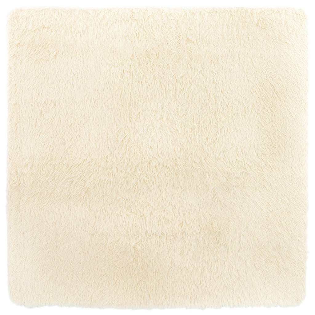 Teppich Shaggy Hochflor NAVARRA Creme 120x120 cm Polyester