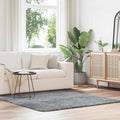 Teppich Shaggy Hochflor NAVARRA Hellgrau 160x160 cm Polyester