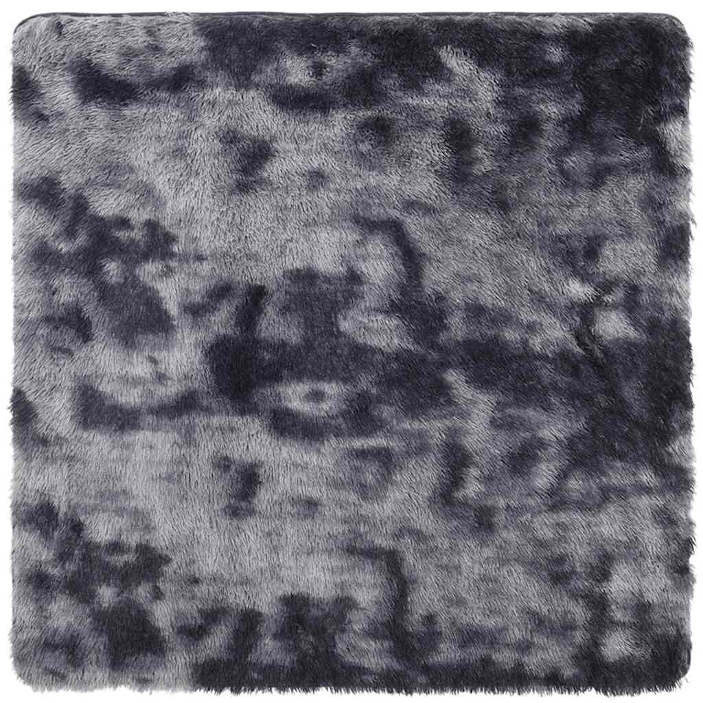 Teppich Shaggy Hochflor NAVARRA Dunkelgrau 200x200 cm Polyester