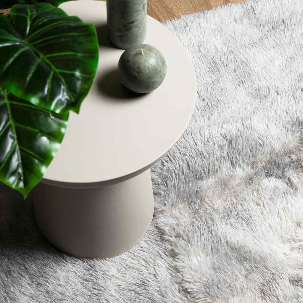 Teppich Shaggy Hochflor NAVARRA Silbergrau 200x200 cm Polyester