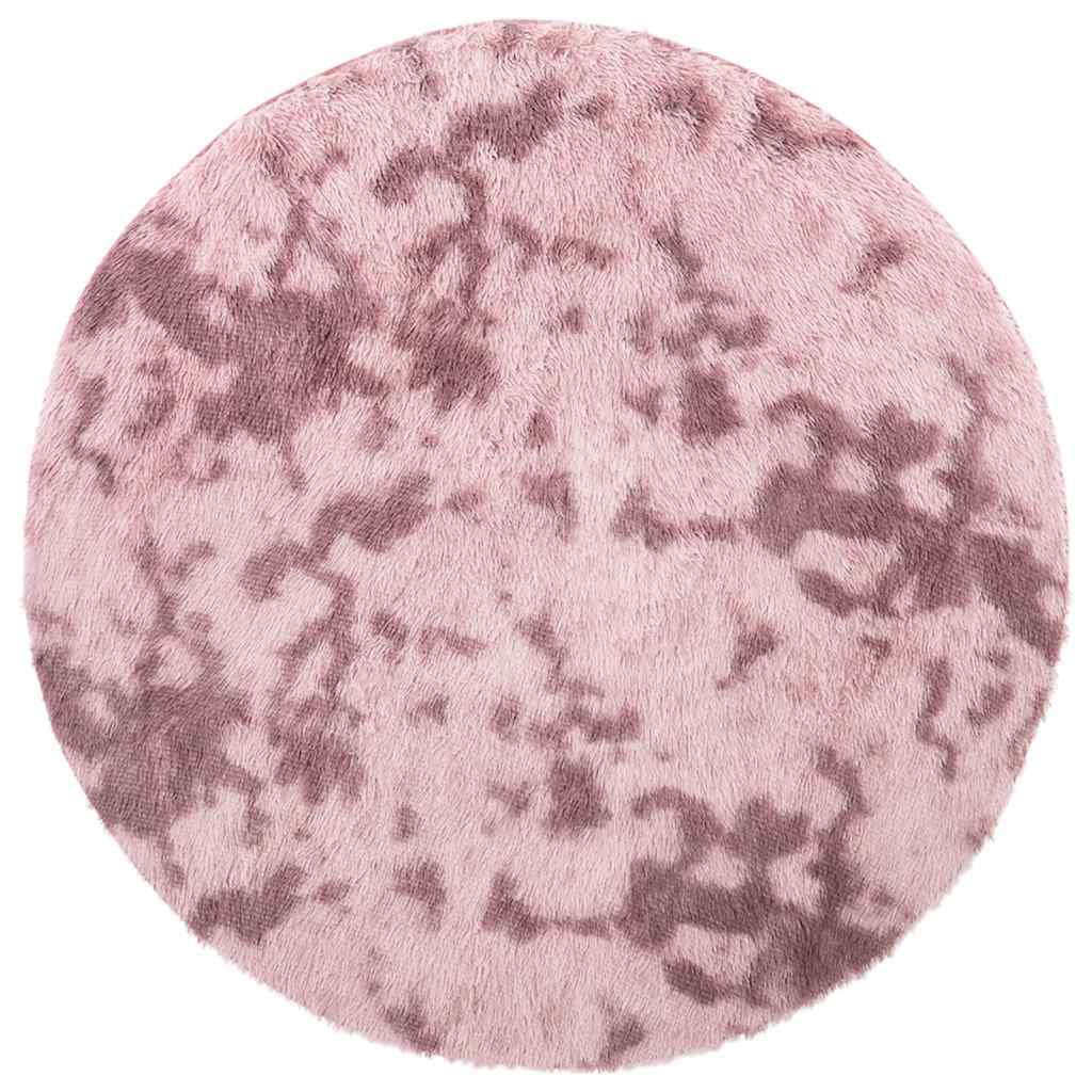 Teppich Shaggy Hochflor NAVARRA Altrosa 100x100 cm Polyester
