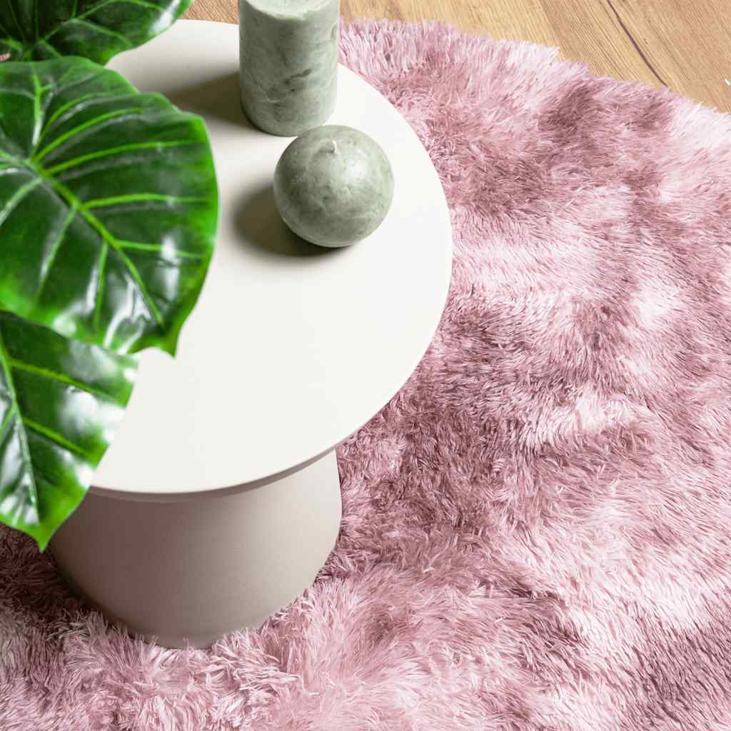 Teppich Shaggy Hochflor NAVARRA Altrosa 120x120 cm Polyester