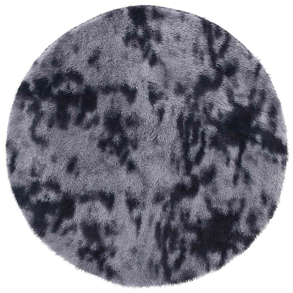 Teppich Shaggy Hochflor NAVARRA Dunkelgrau 160x160 cm Polyester