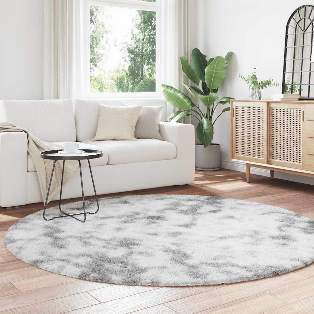 Teppich Shaggy Hochflor NAVARRA Silbergrau 200x200 cm Polyester