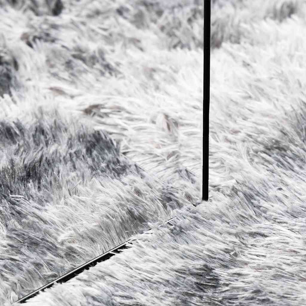 Teppich Shaggy Hochflor NAVARRA Silbergrau 200x200 cm Polyester