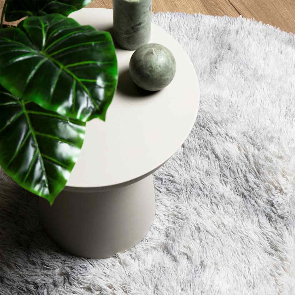 Teppich Shaggy Hochflor NAVARRA Silbergrau 200x200 cm Polyester