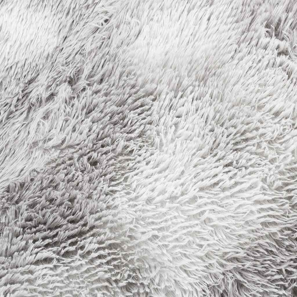 Teppich Shaggy Hochflor NAVARRA Silbergrau 200x200 cm Polyester