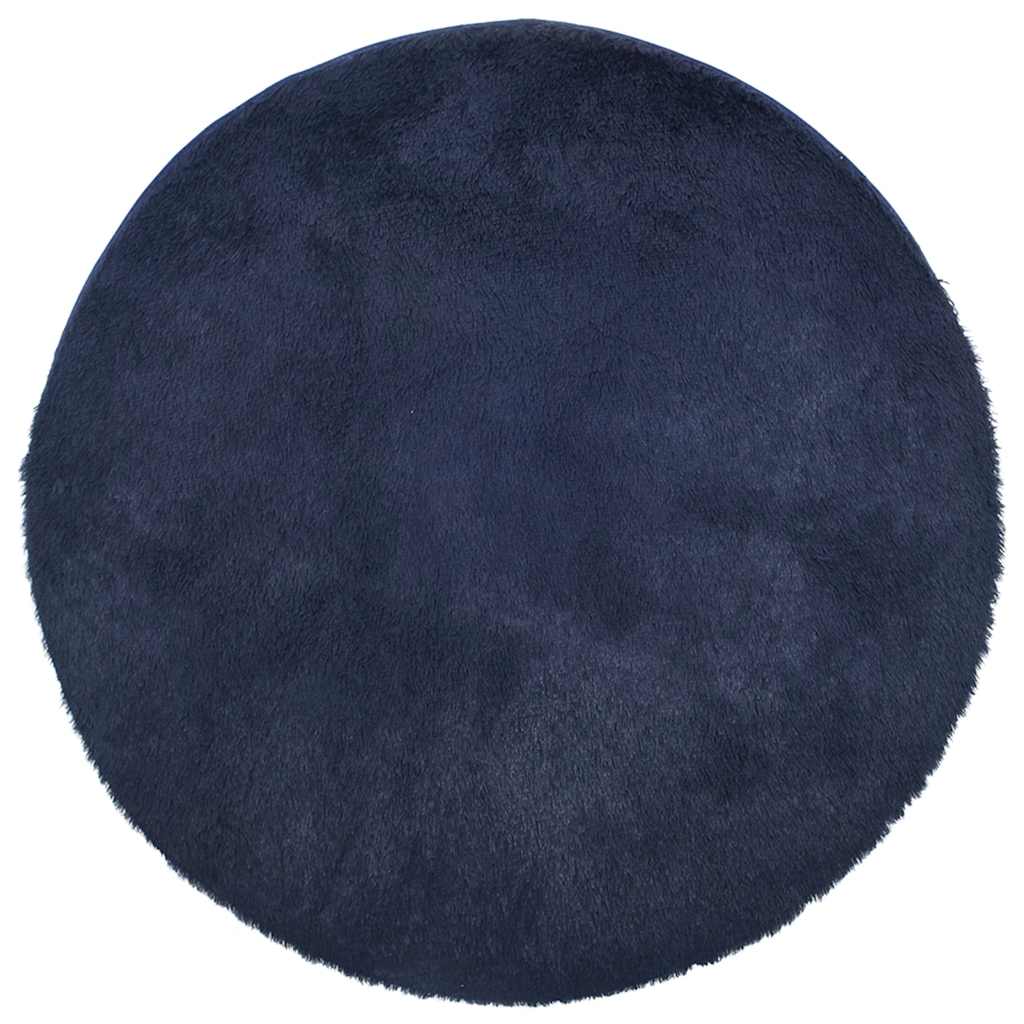 Teppich Shaggy Hochflor NAVARRA Marineblau 240x240 cm Polyester